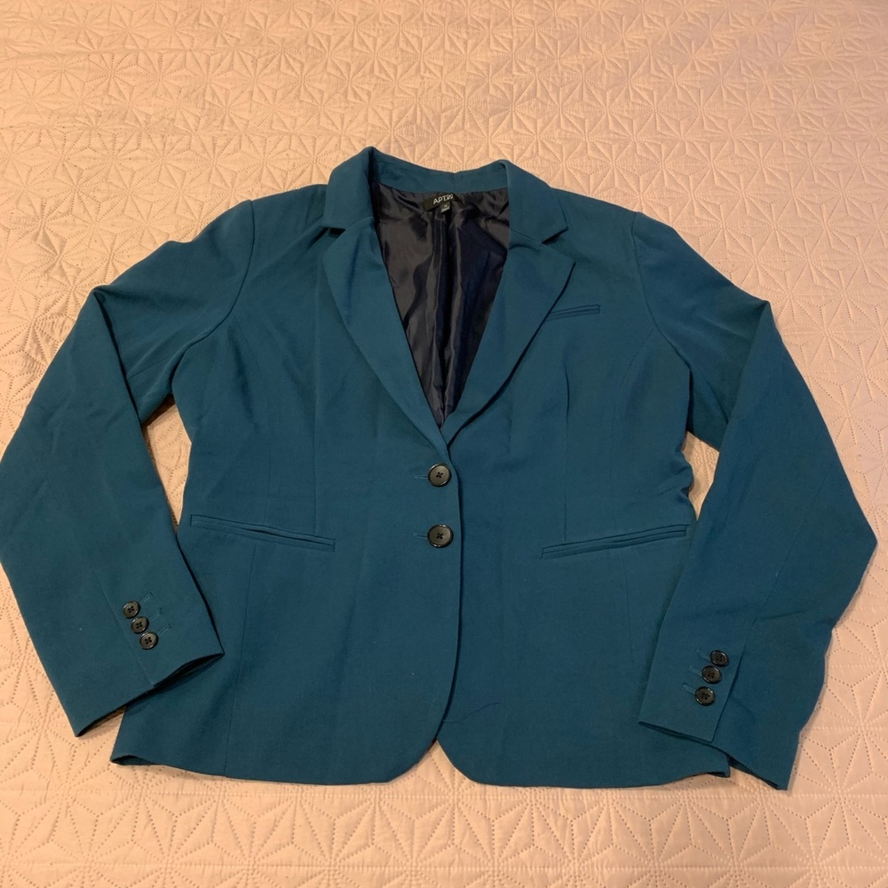 Apt 9 teal dress jacket size 16